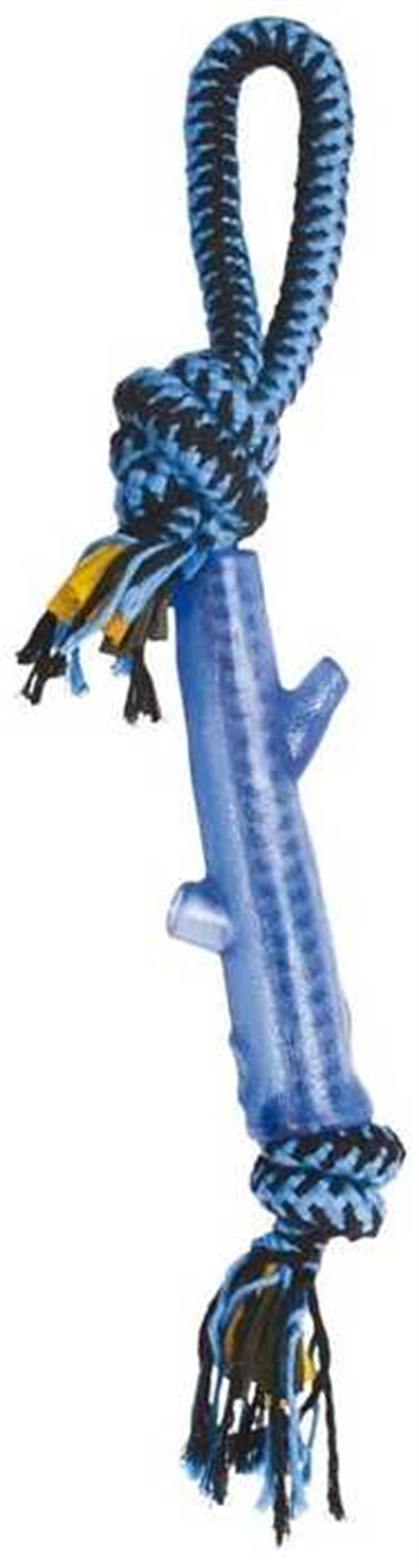 M-Pets Kütük Şekilli Dügümlü Diş İpi Köpek Oyuncagı 45 Cm Mavi