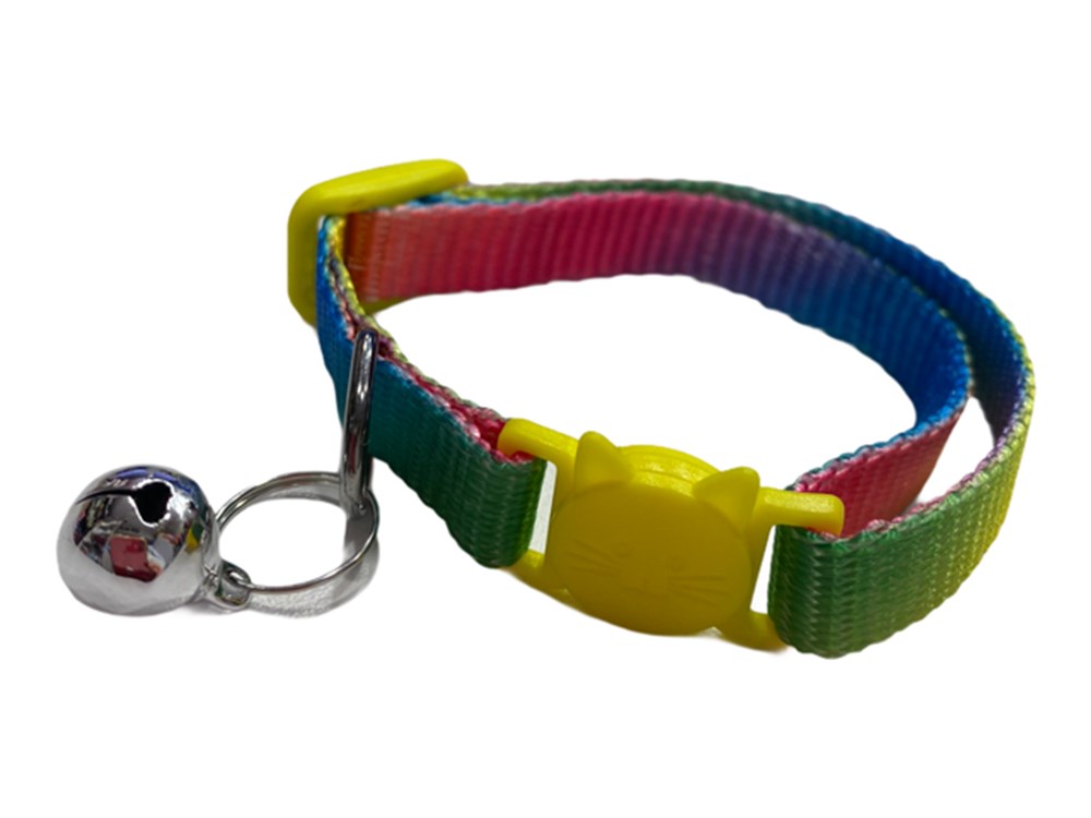 Gökkuşağı Zilli Kedi Boyun Tasması