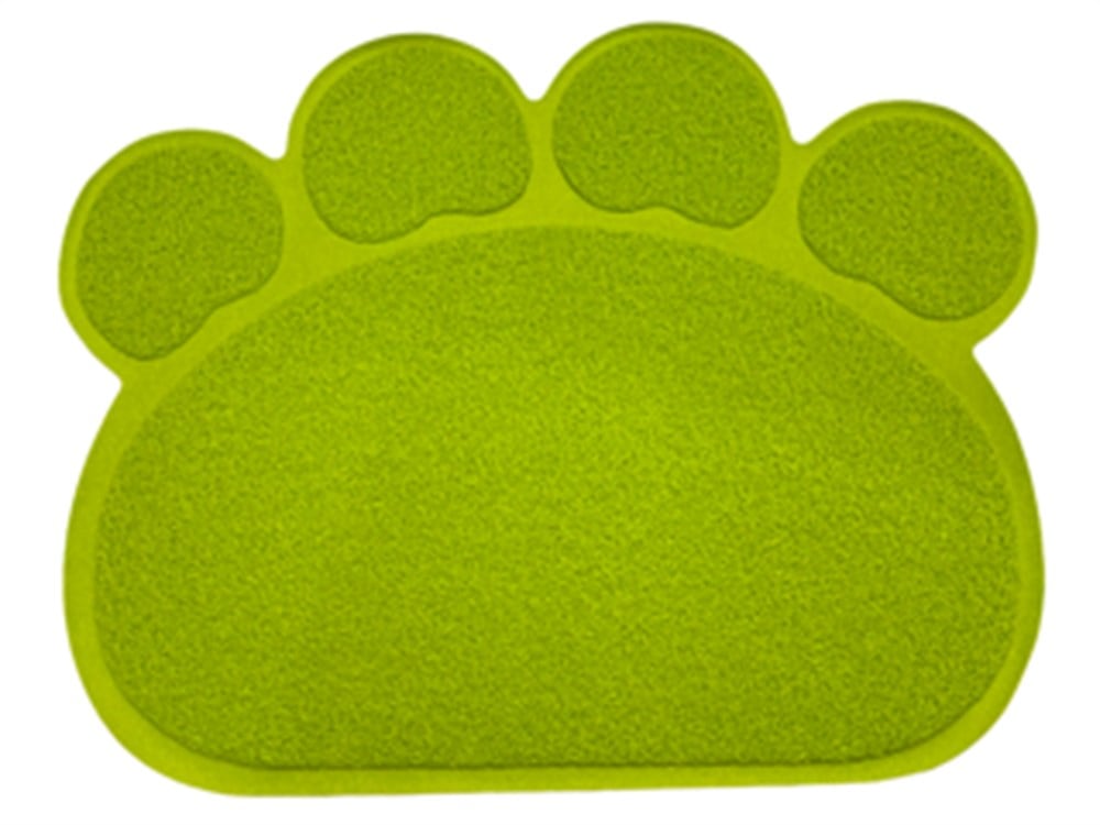 Pati Şekilli Kedi Kumu Paspası Fosforlu Yeşil 60 x 45 cm
