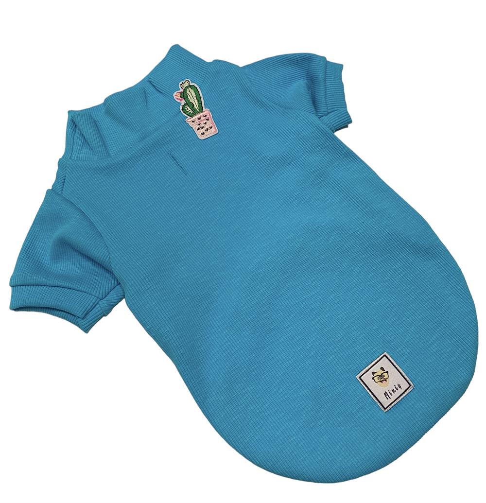 Flower Blue Esnek Basic Kaşkorse Köpek Sweatshirtü (4,5 kg-6,5 kg arası köpeklere uygun bedende)