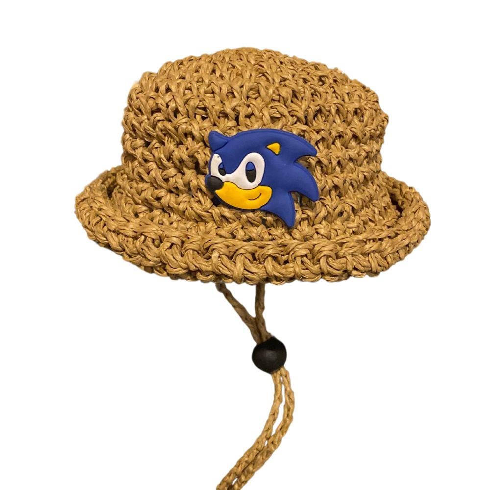 Sonic Hasır Yazlık Küçük Irk Köpek Şapkası 14 cm