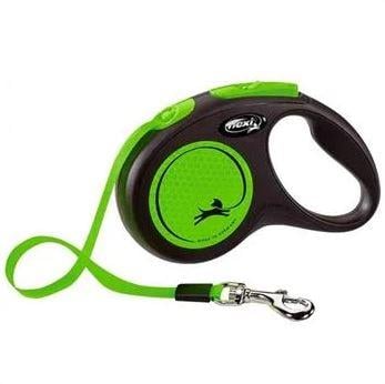 Flexi New Neon Yeşil M 5 m Otomatik Şerit Gezdirme Tasması Max 25 kg