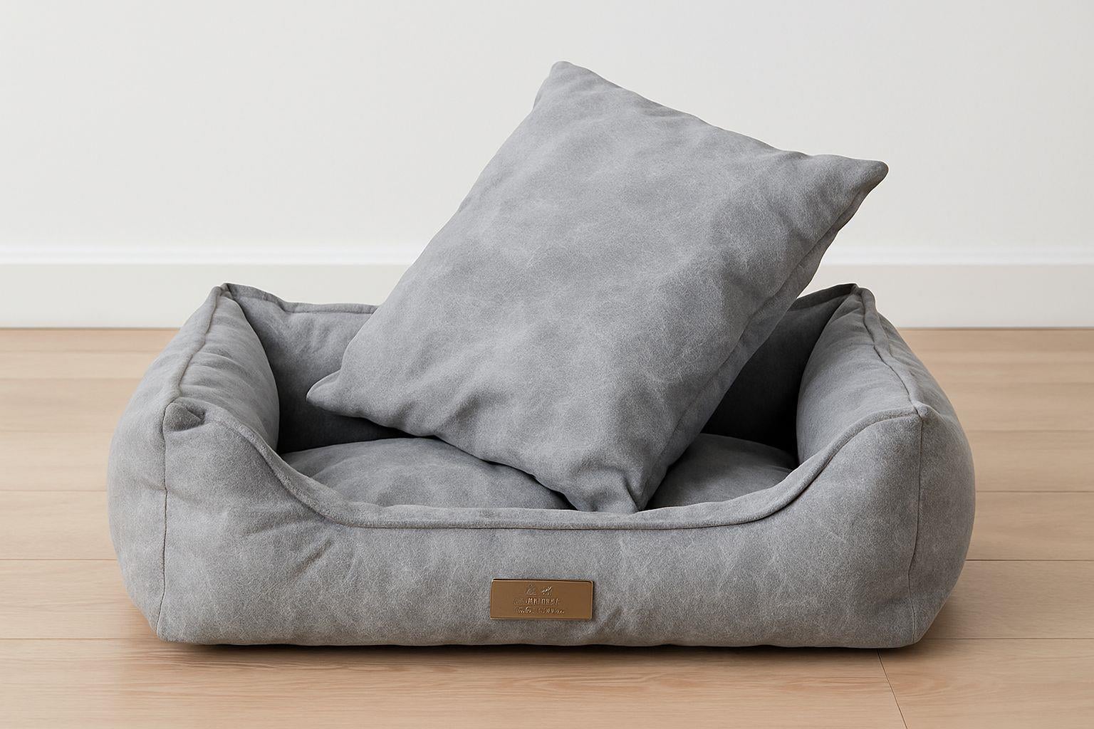 Premium Gri Kedi ve Köpek Yatağı 80 x 55 x 16 cm