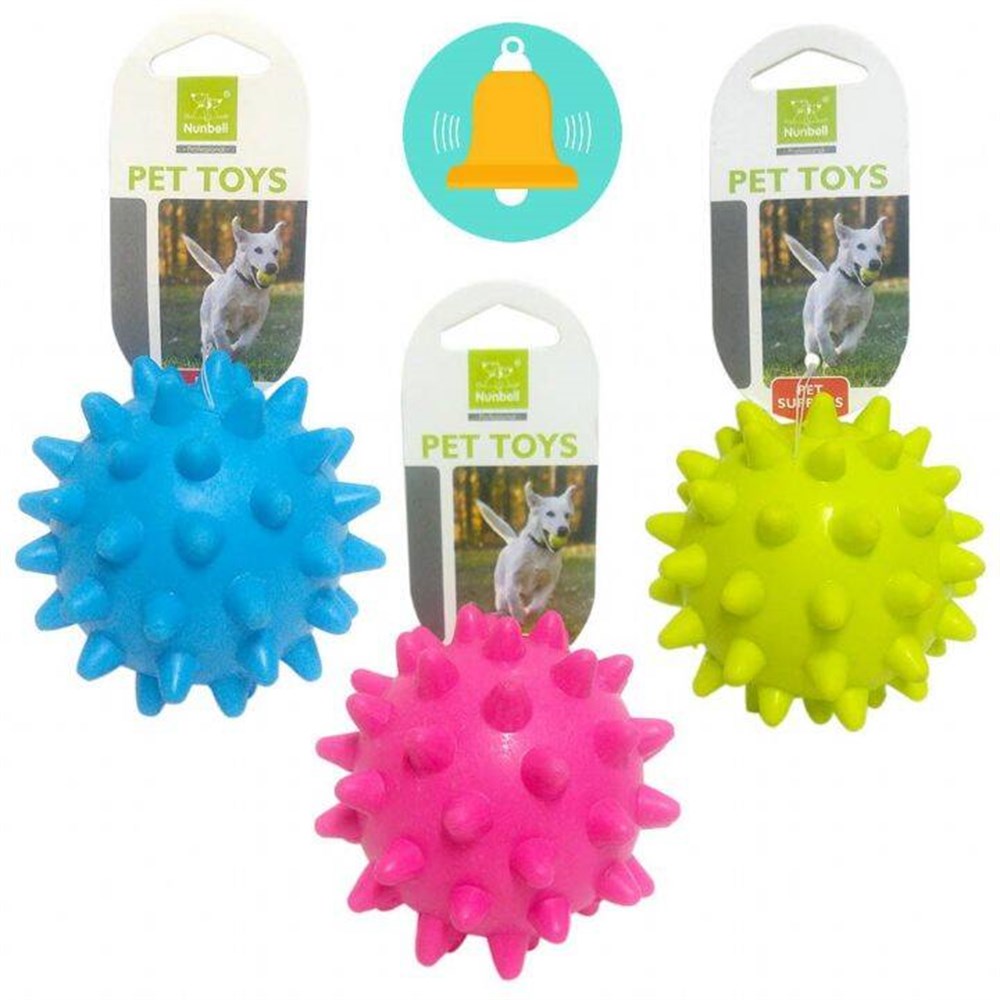 Nunbell Zilli, Suda Batmaz, Plastik Kirpi Top Köpek Oyuncağı 9 cm (1 Adet)