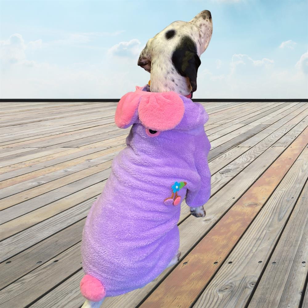 Gedyco Lilac Premium Peluş Büyük Irk Köpek Sweatshirtü (21-50 kg arası köpeklere uygundur)