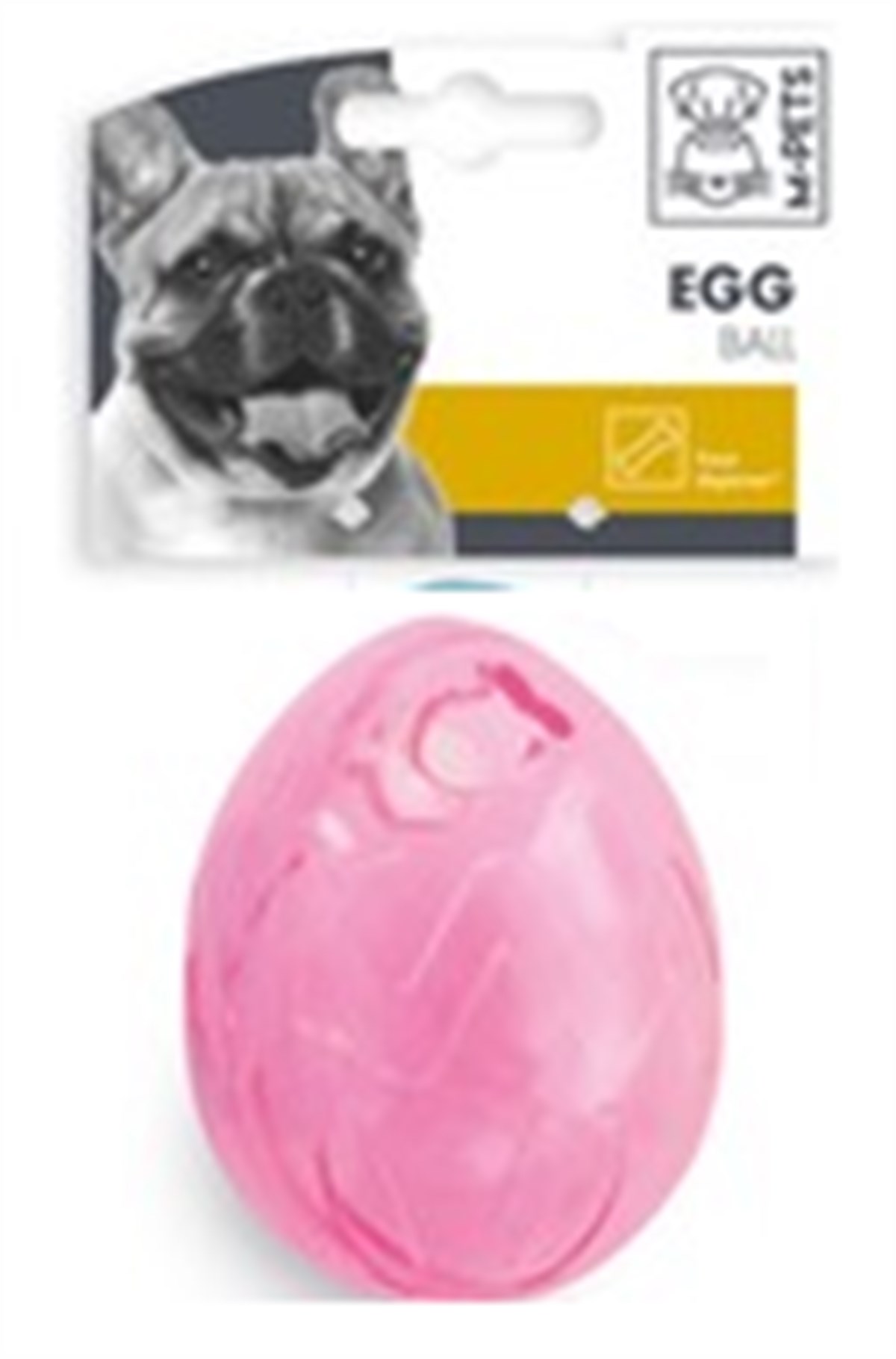 M-Pets Yumurta Şekilli Termoplastik Ödül Hazneli Köpek Oyuncagı 10x7 Cm Pembe