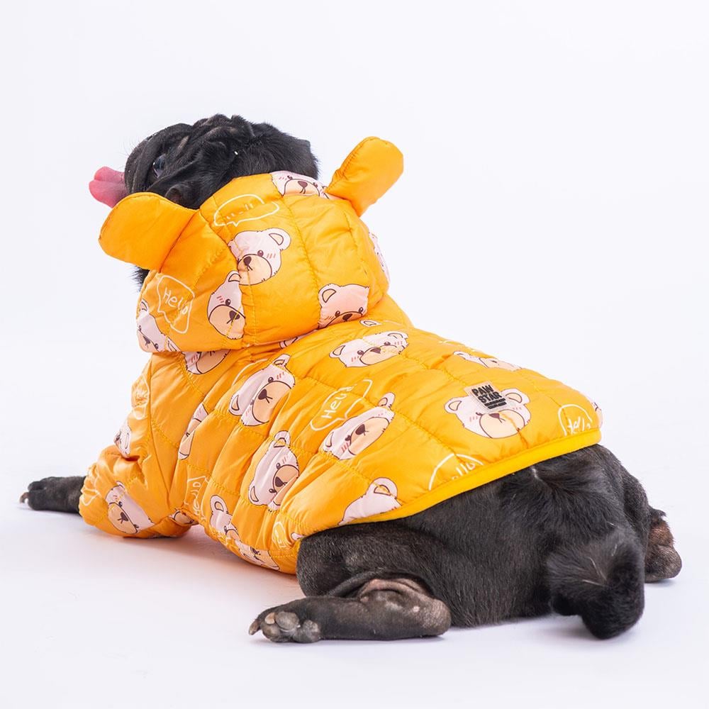 Pawstar Sarı Teddy Peluşlu Su İtici Küçük Irk Köpek Yağmurluğu