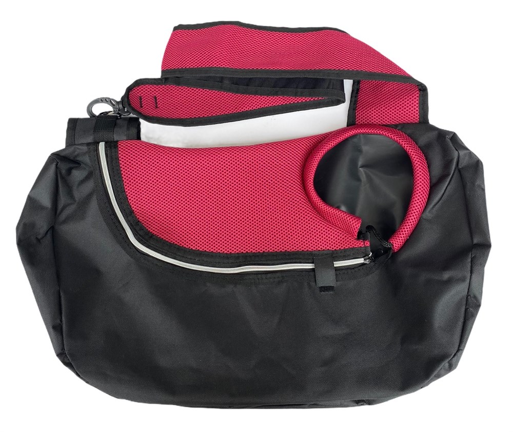 Postacı Tipi Çapraz Kedi ve Köpek Taşıma Çantası Fuşya