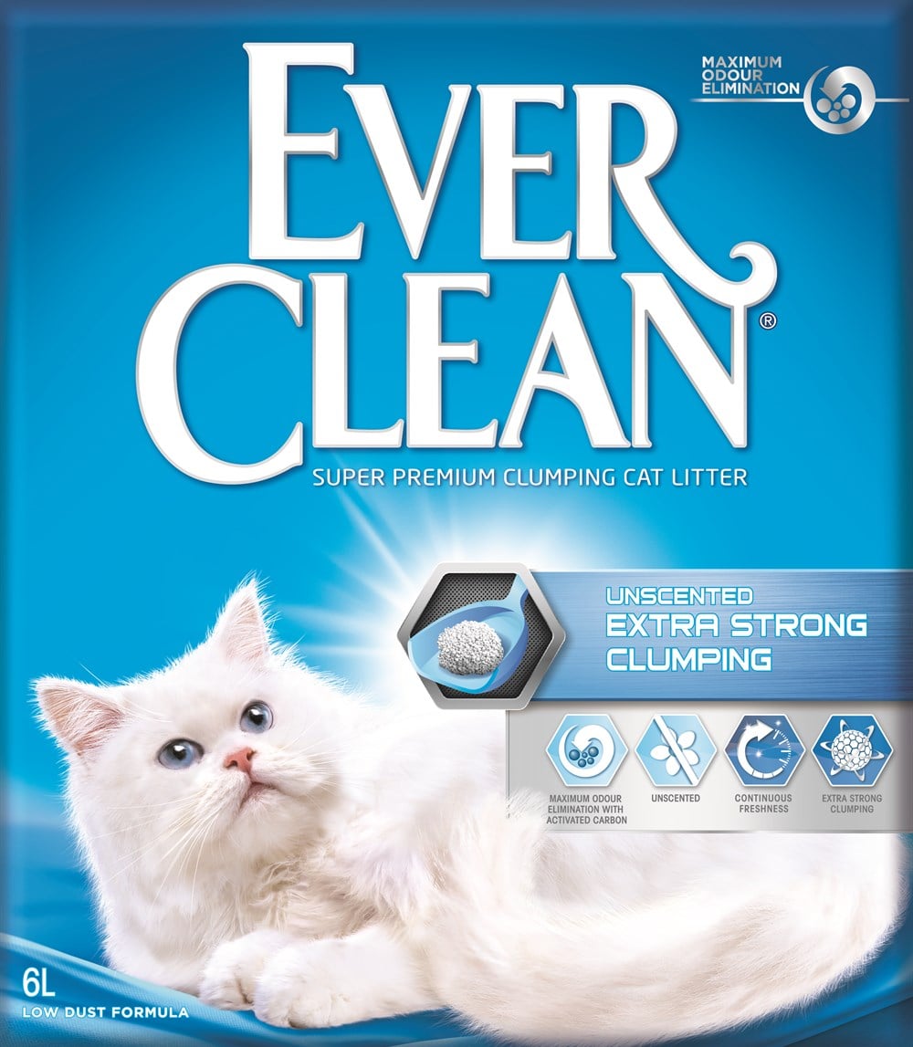 Ever Clean  6 lt Extra Strong, Unscented - Ekstra Güçlü, Kokusuz Kedi Kumu