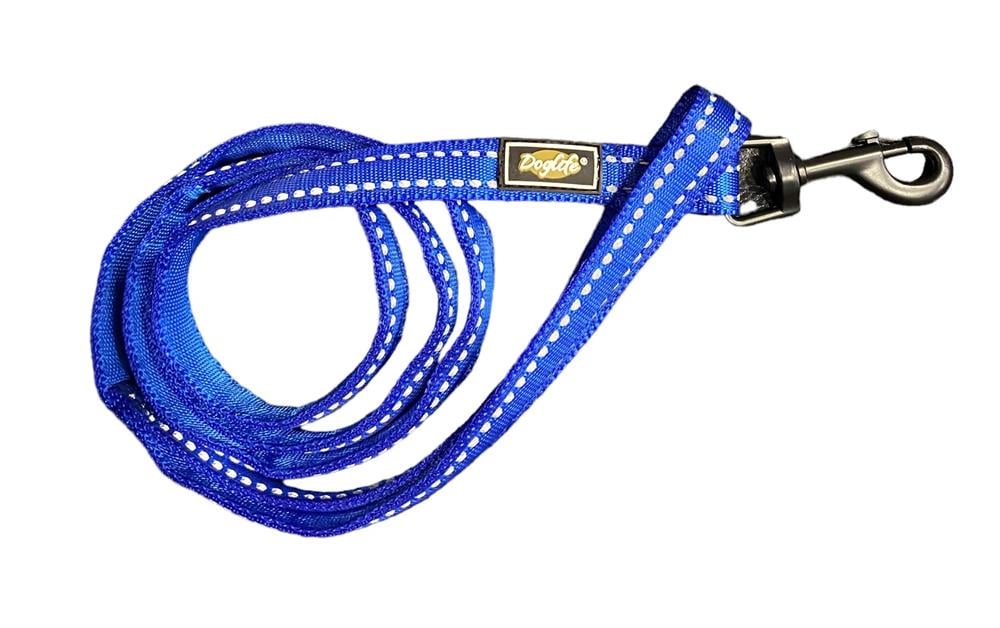 Sax Blue Reflektörlü Köpek Gezdirme Tasması (1,5 cm x 120 cm)