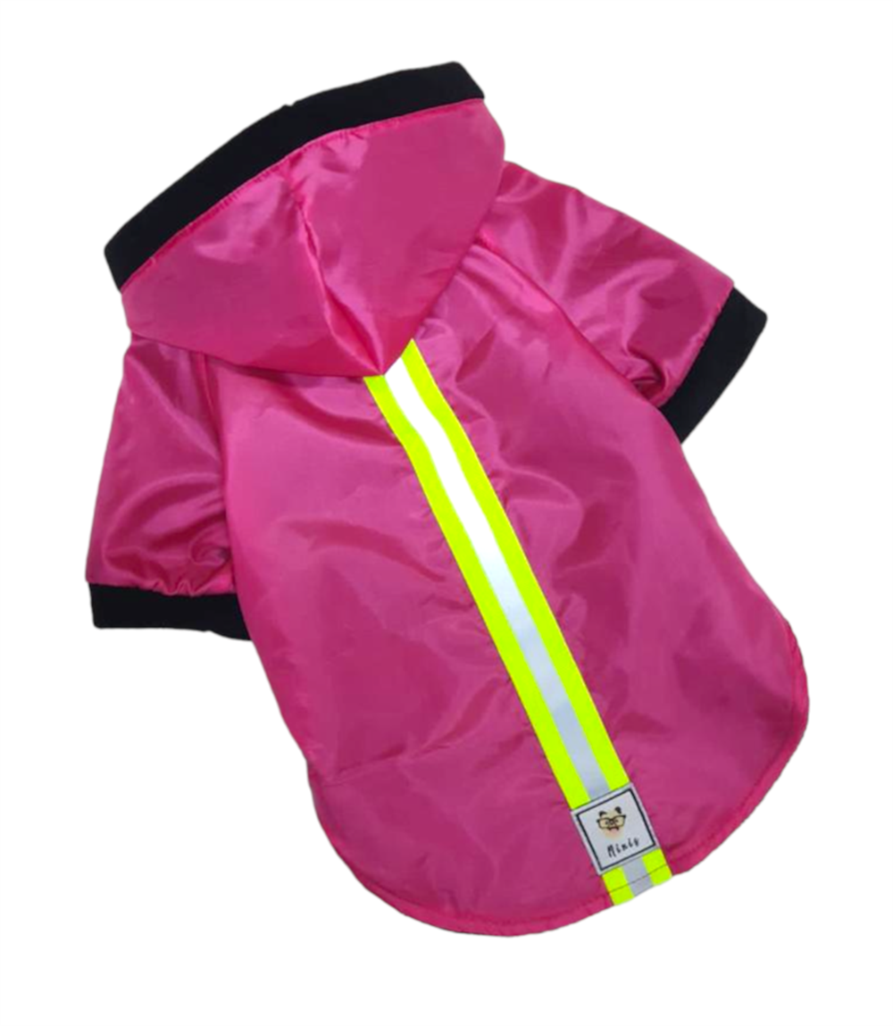 Su Geçirmez, Polarlı Küçük Köpek Yağmurluğu Pembe (4,5 kg - 14 kg arasına uygun bedenlerde)