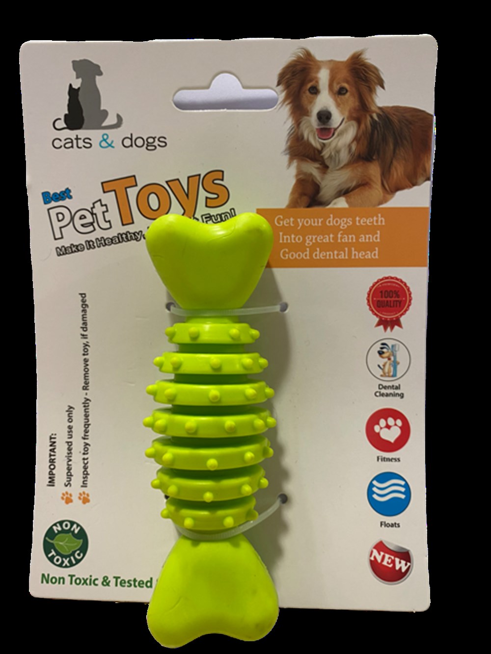 Pet Toys Kauçuk Köpek Diş Temizleyici Oyuncak 12 cm x 4 cm