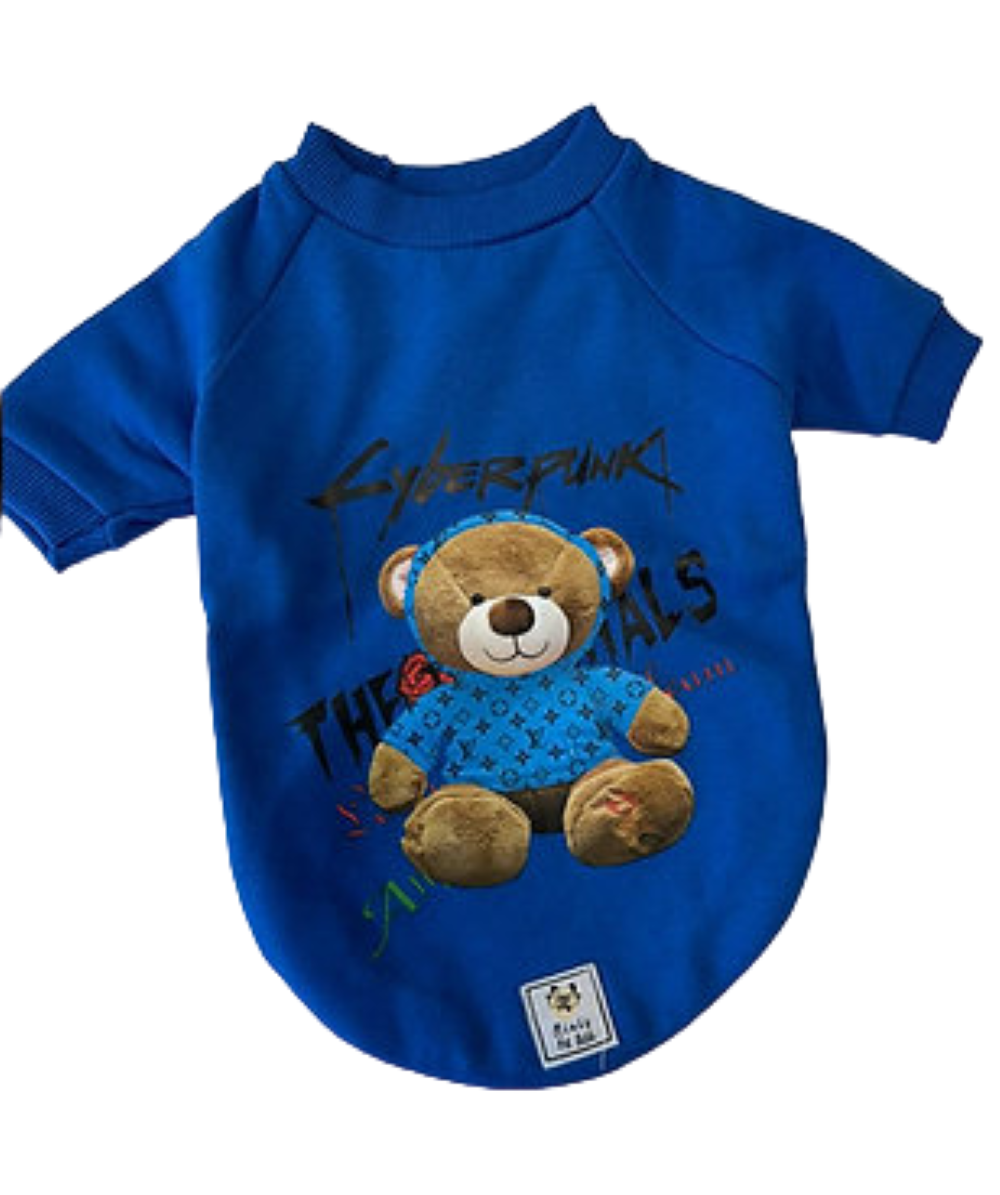 Cyber Teddy Sax Polarlı Küçük Köpek Sweatshirtü (4,5 kg-12 kg arasına uygun)