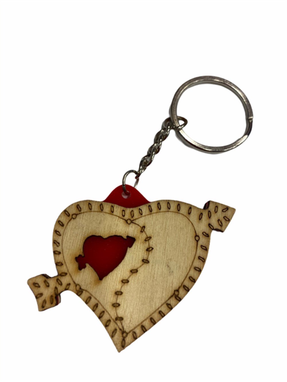 Ahşap Love Anahtarlık