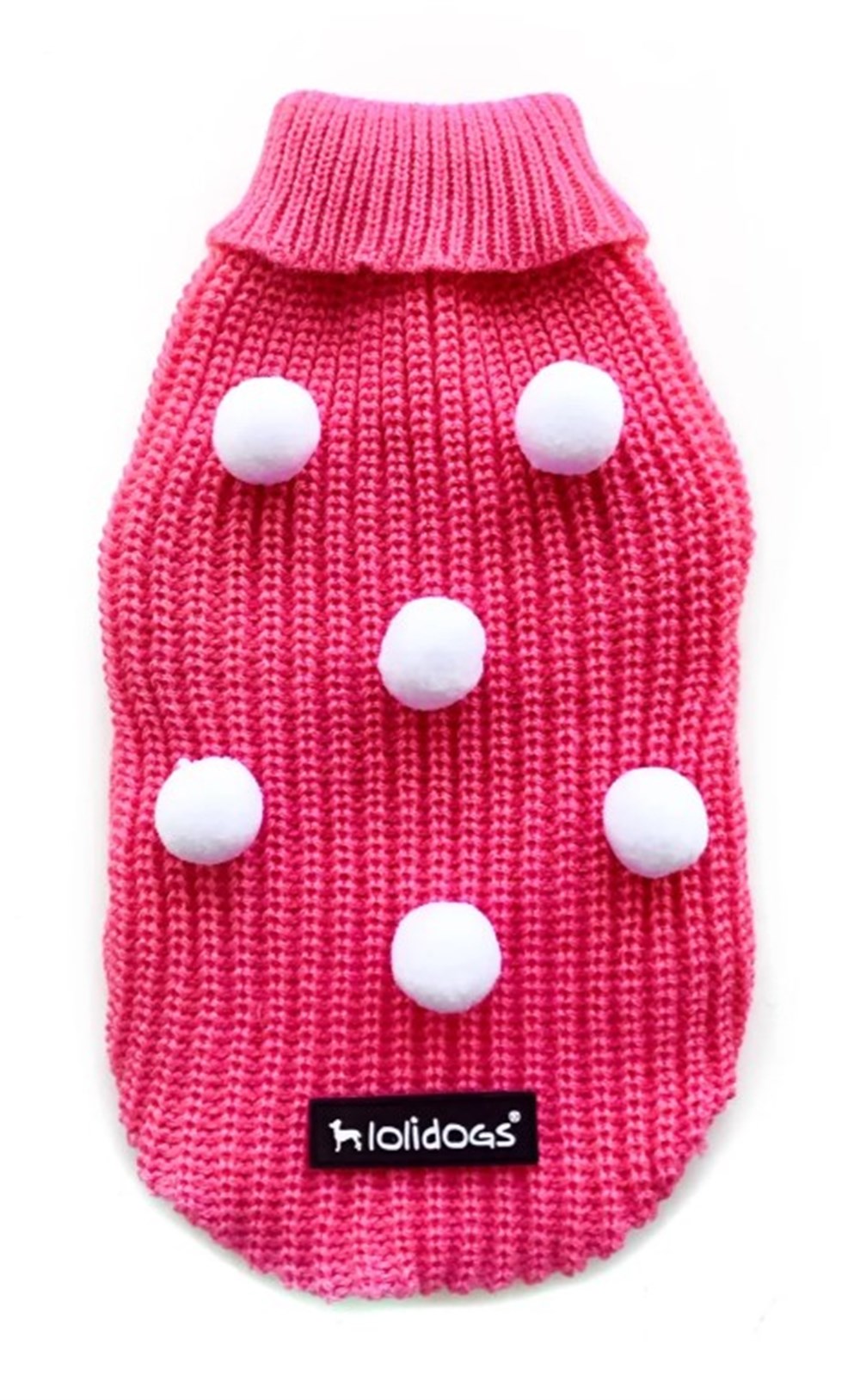 Lolidogs Candy Ponponlu Pembe Köpek Kazağı (10 kg - 14 kg arası köpeklere uygundur)