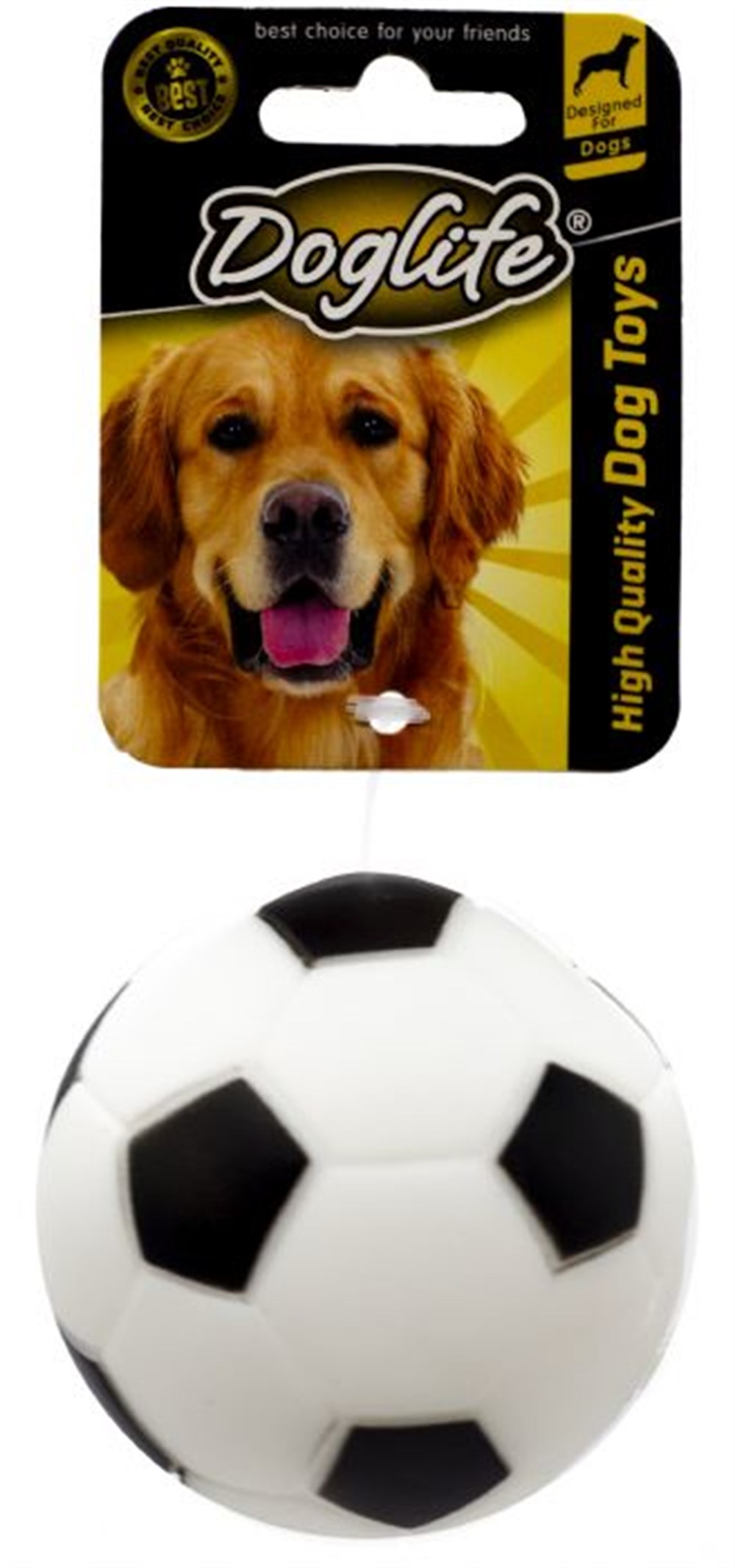 Dog Lİfe Plastik Futbol Topu Köpek Oyuncağı 7 cm