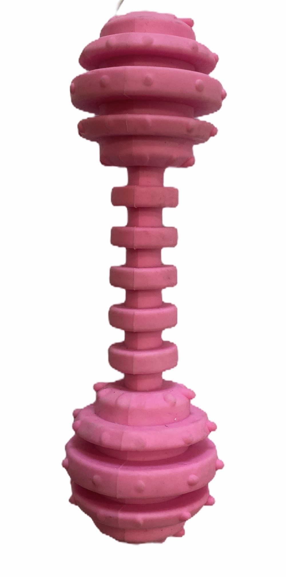 Orta Sert Plastik Halter Kemik Köpek Oyuncağı Pembe 15 cm
