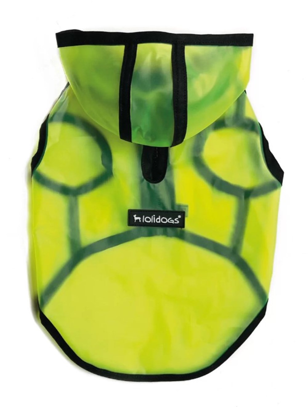 Lolidogs Şeffaf Neon Yeşil Köpek Yağmurluğu