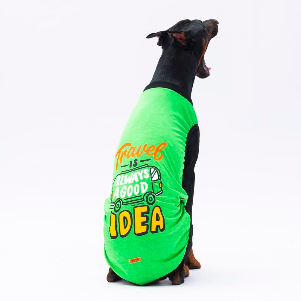 Pawstar Green Travel Orta-Büyük Irk Köpek T-shirtü
