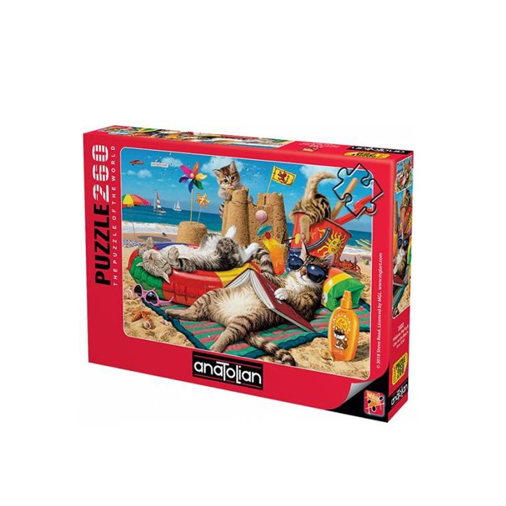 Kedilerin Plaj Keyfi Puzzle 260 Parça