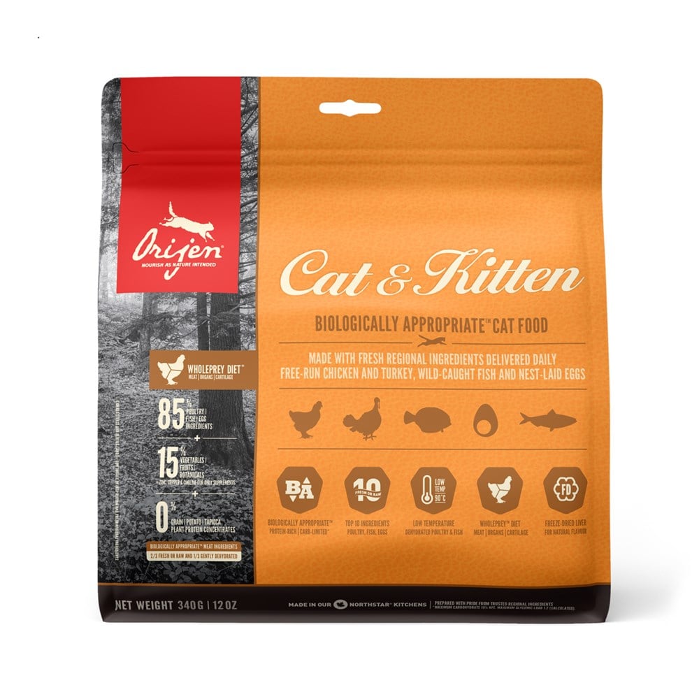 Orijen Cat & Kitten 340 gr Tahılsız Yavru ve Yetişkin Kedi Maması