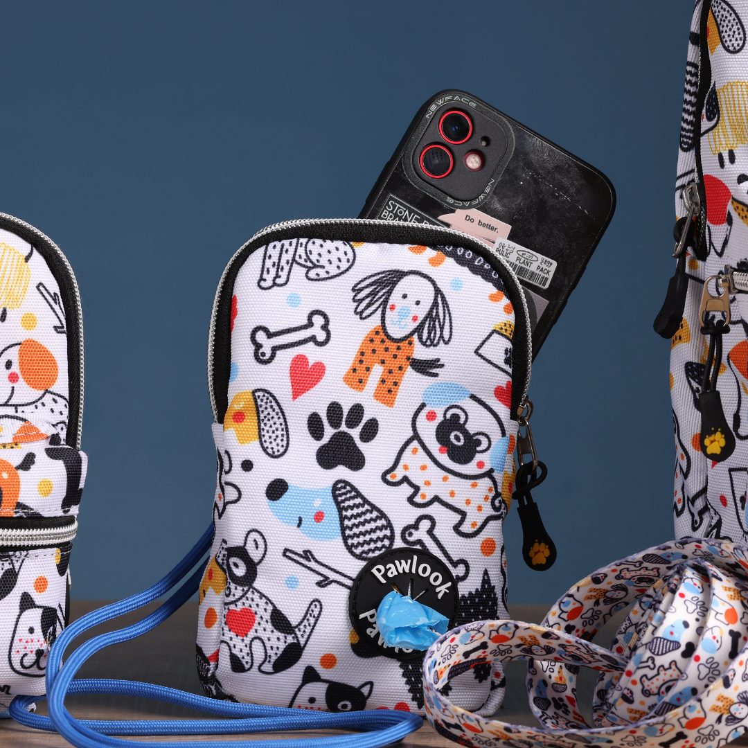 Pawlook White Bone Cep Telefonu Çantası - Köpek Kaka Poşeti Çantası