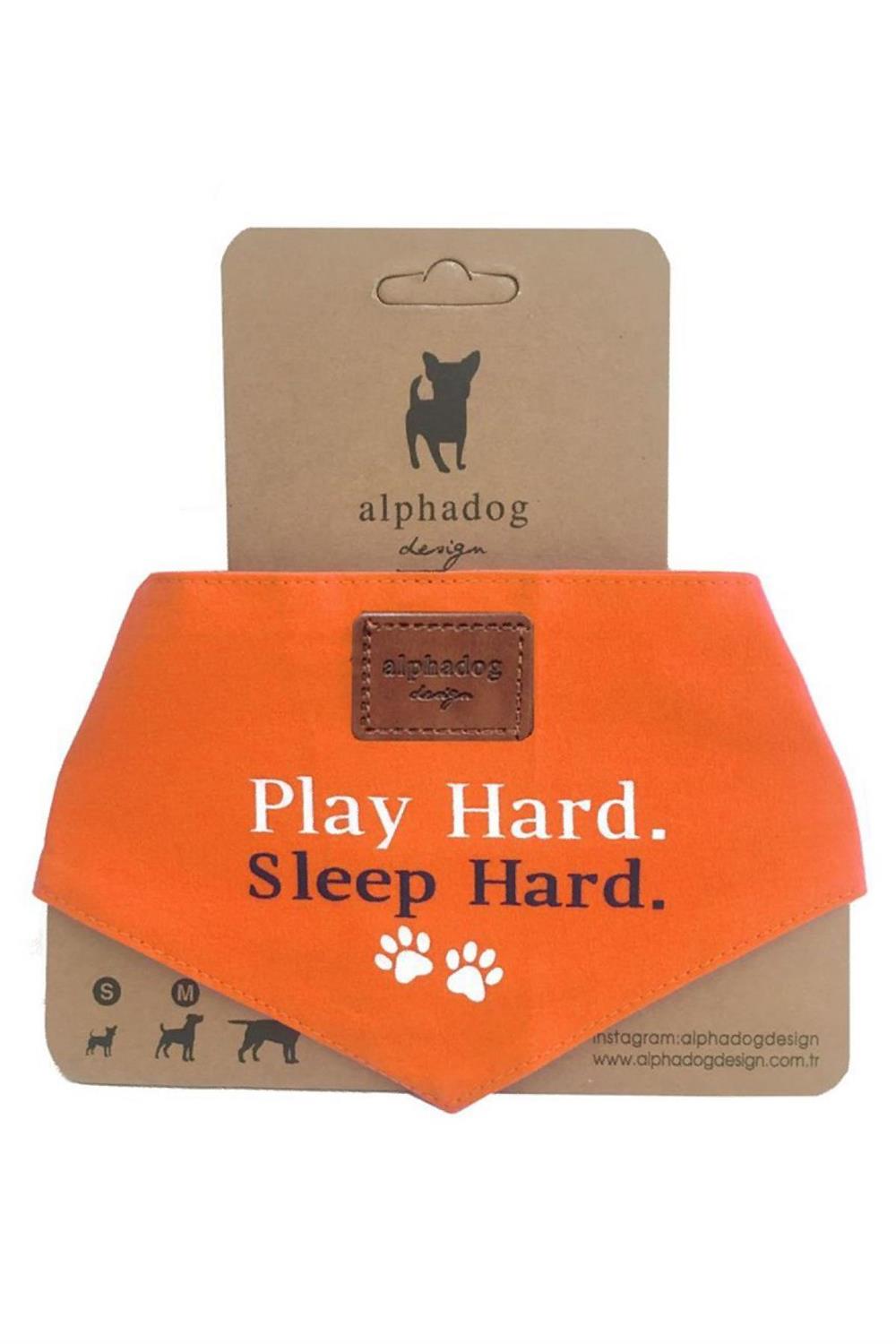 Alphadog Play Hard Turuncu Köpek Bandanası