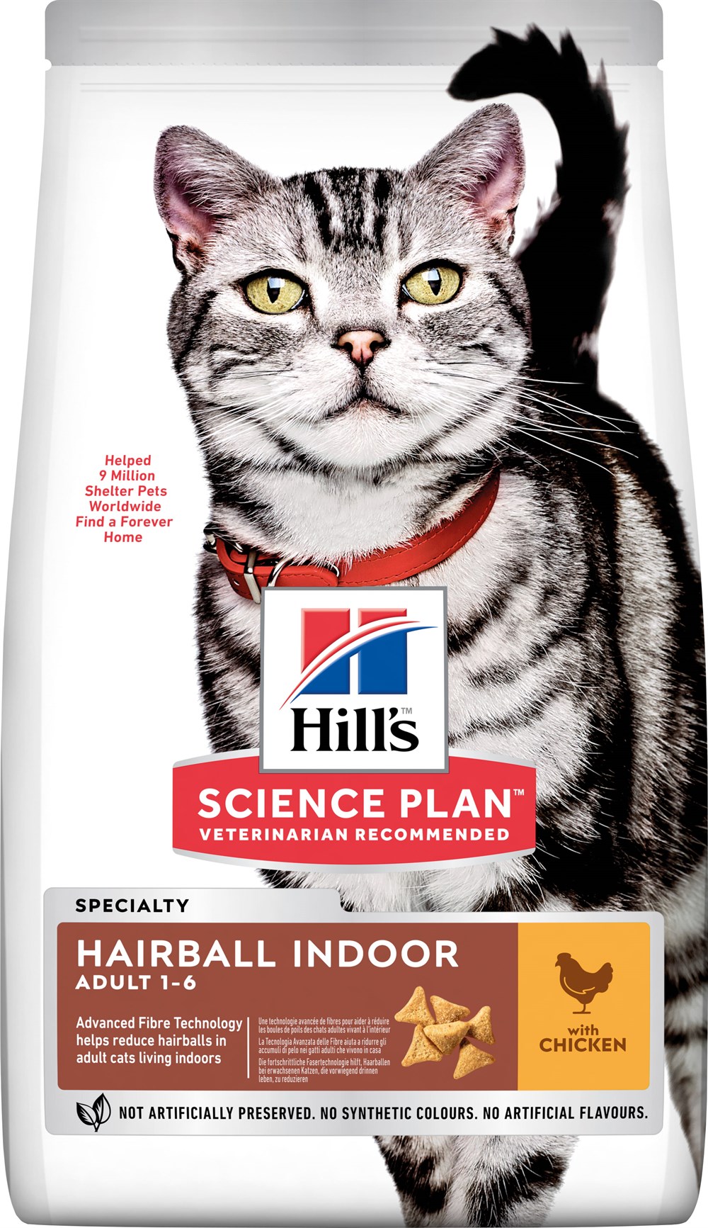 Hill's Science Plan 1,5 kg Evde Yaşayan Kediler için Tüy Yumagı Kontrolu Tavuklu Yetişkin Kedi Maması