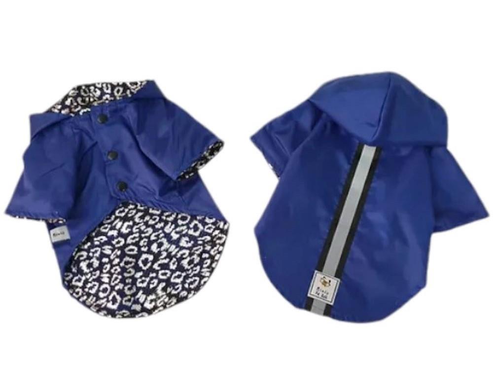 Miniş Lacivert İçi Fileli Küçük Irk Köpek Yağmurluğu