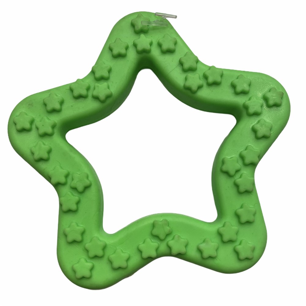 Doglife Yeşil Kauçuk Yıldız Köpek Diş Kaşıma Oyuncağı 8 cm