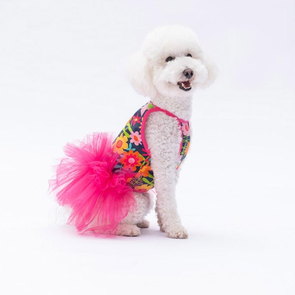 Pawstar Flowers Tütülü Kedi ve Küçük Irk Köpek Elbisesi