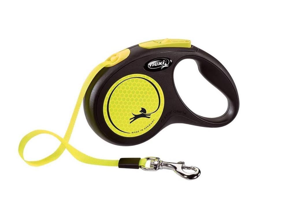 Flexi New Neon Sarı L 5 m Otomatik Şerit Gezdirme Tasması Max 50 kg