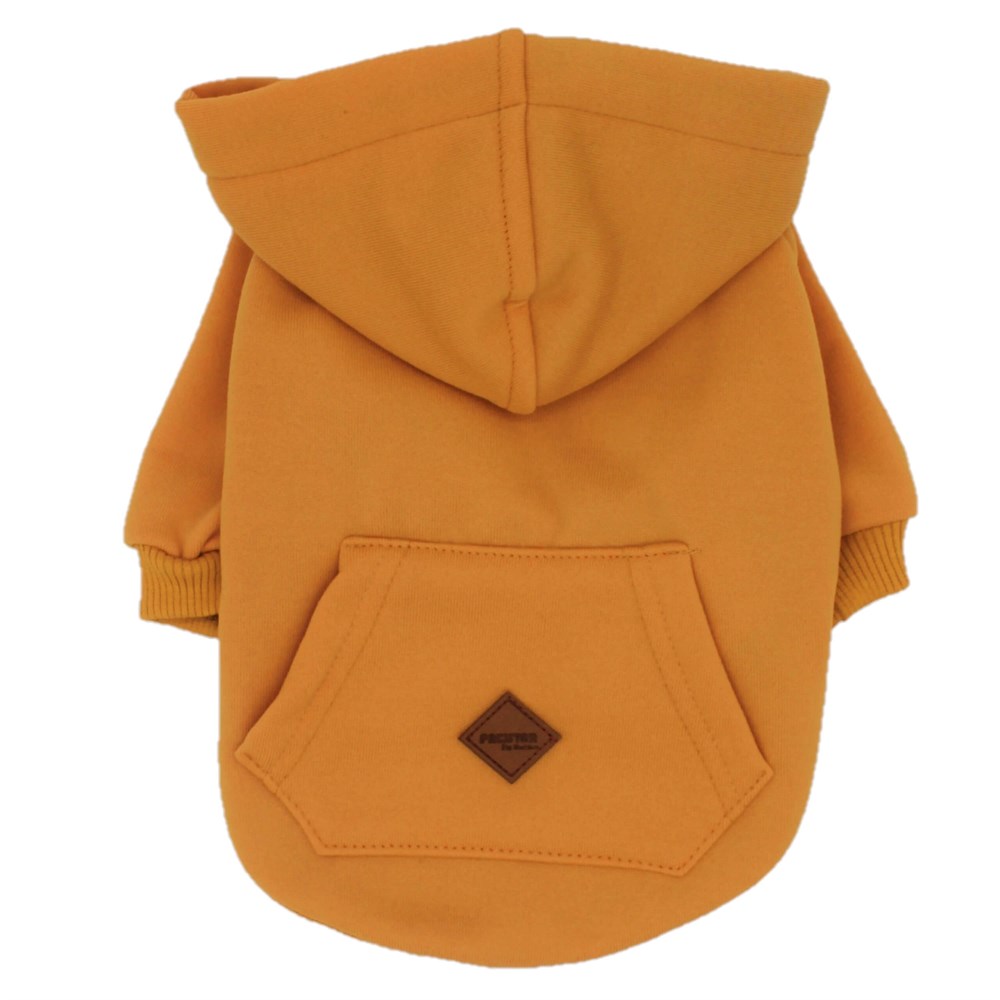 Pawstar İçi Polar, Küçük Irk Köpek Sweatshirtü Hardal