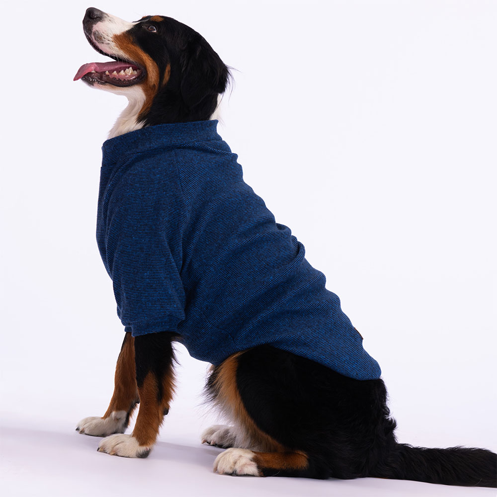 Pawstar Lacivert Esnek, Orta-Büyük Irk Triko Köpek Kazağı (11 kg-45 kg arasına uygun bedenlerde)