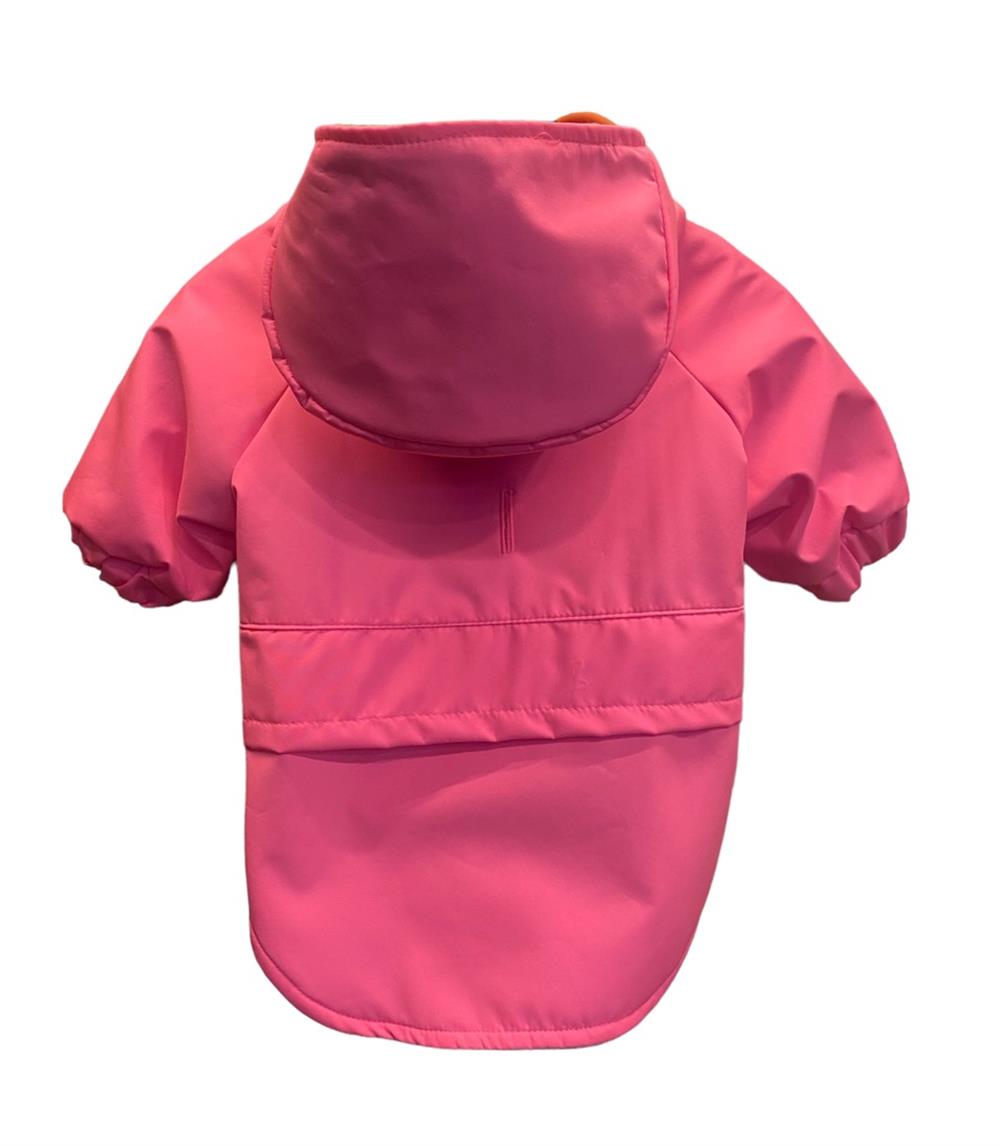 Gedyco Neon Pembe Su Geçirmez içi Polarlı Küçük Irk Köpek Montu (1,5 kg - 7,5 kg arası köpeklere uygundur)