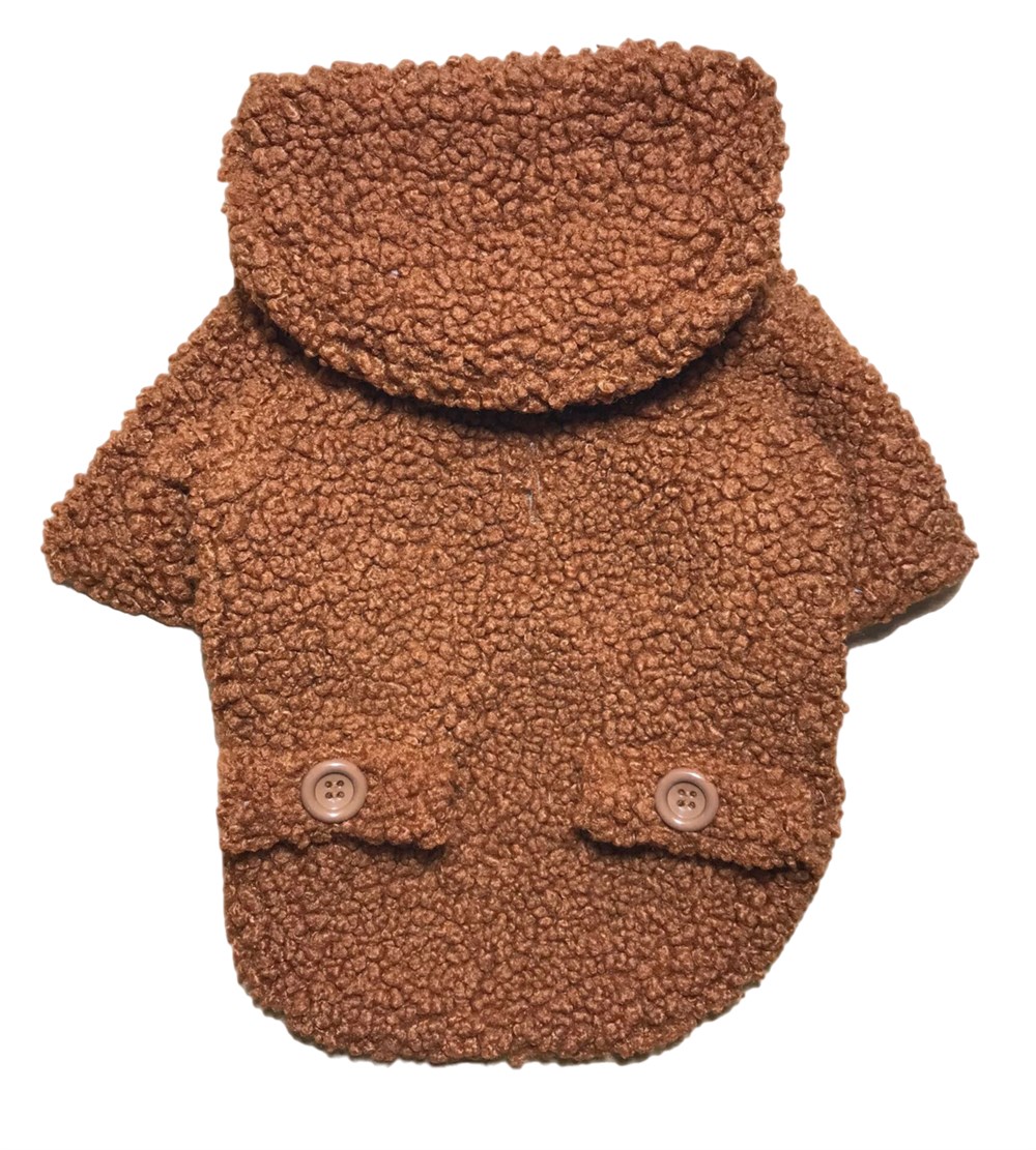 Gedyco Teddy Tarçın Küçük Köpek Peluş Kabanı