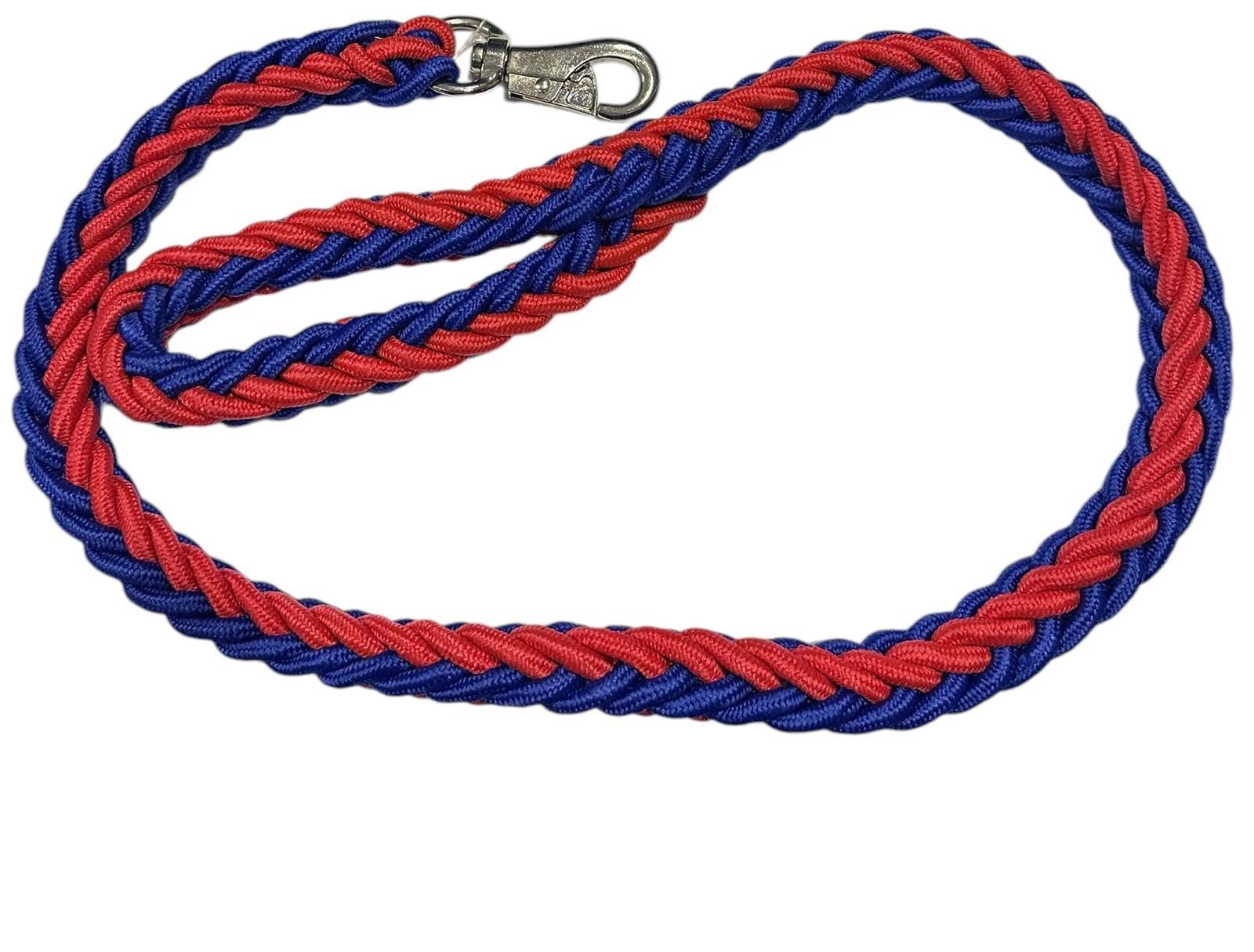 Doglife Kırmızı/Lacivert Kalın Köpek Gezdirme Halat Kayışı 130 cm