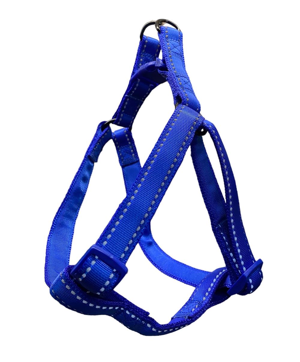 Sax Blue Reflektörlü Küçük Irk Köpek Göğüs Tasması (Göğüs: 35 cm x 55 cm)