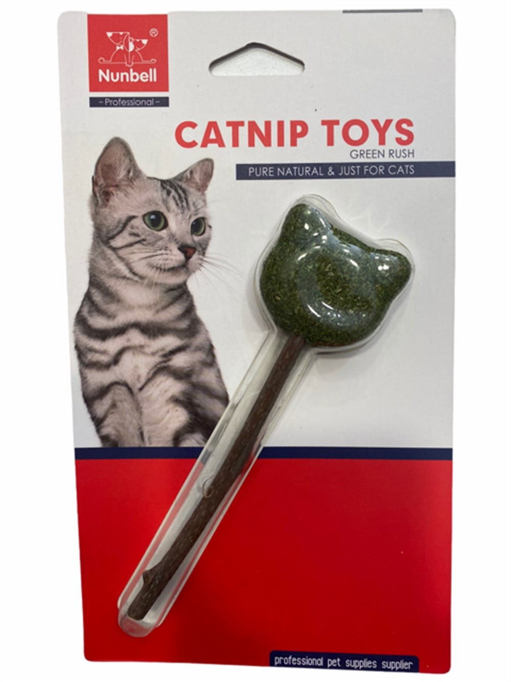 Catnip Otlu Matatabi Çubuk Ayıcık Kafa Kedi Oyuncağı 14 cm