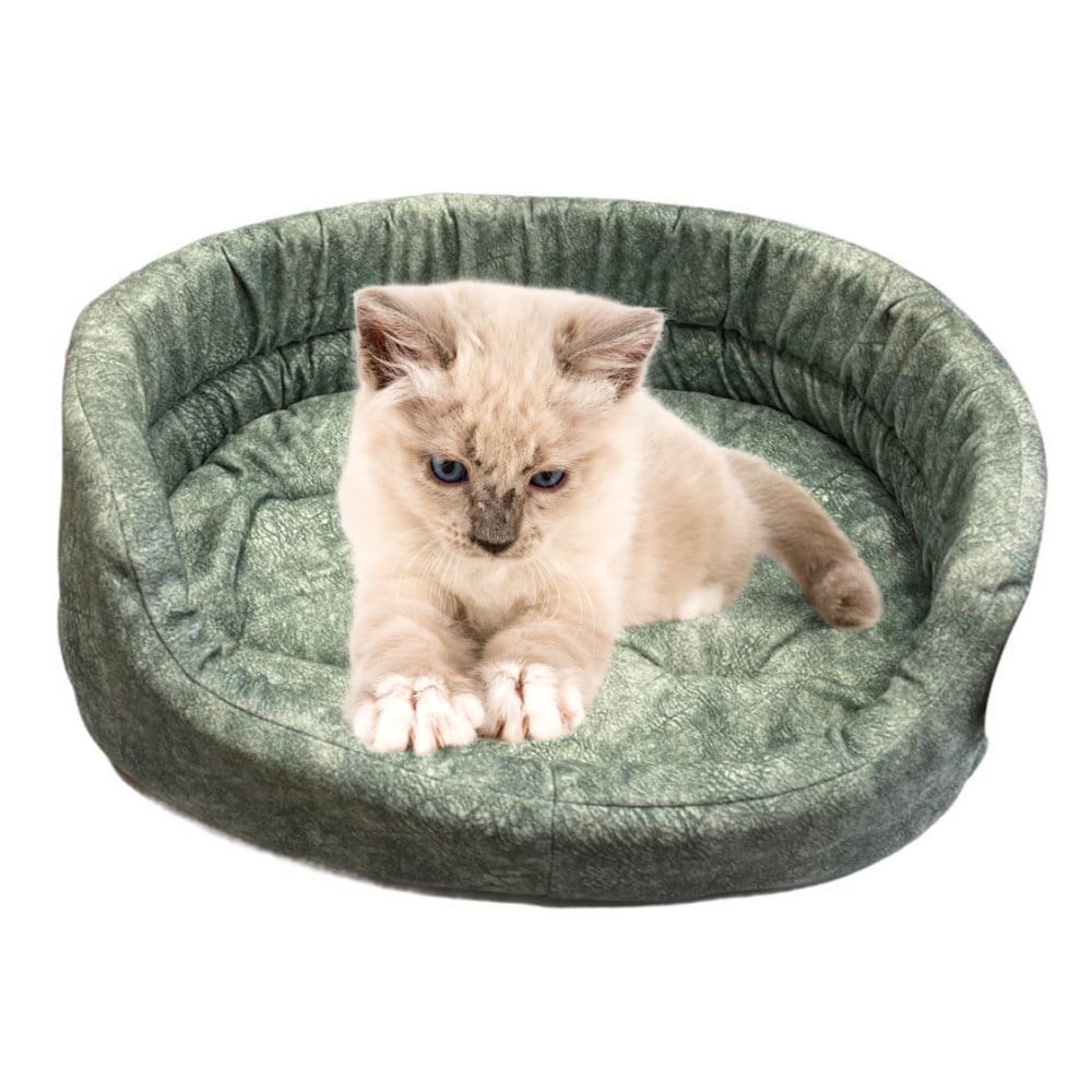 Vintage Yeşil Kedi ve Köpek Yatağı 50x42x17 cm