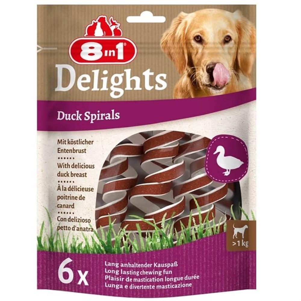 8 in 1 Delights Duck Spirals Ördekli Burgu Köpek Ödülü 6'lı, 60 gr