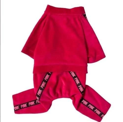 Gedyco Pembe Kadife Küçük Irk Köpek Tulumu