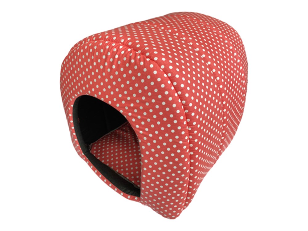 Puantiyeli Somon Kedi ve Köpek Yuvası 40x38x40 cm