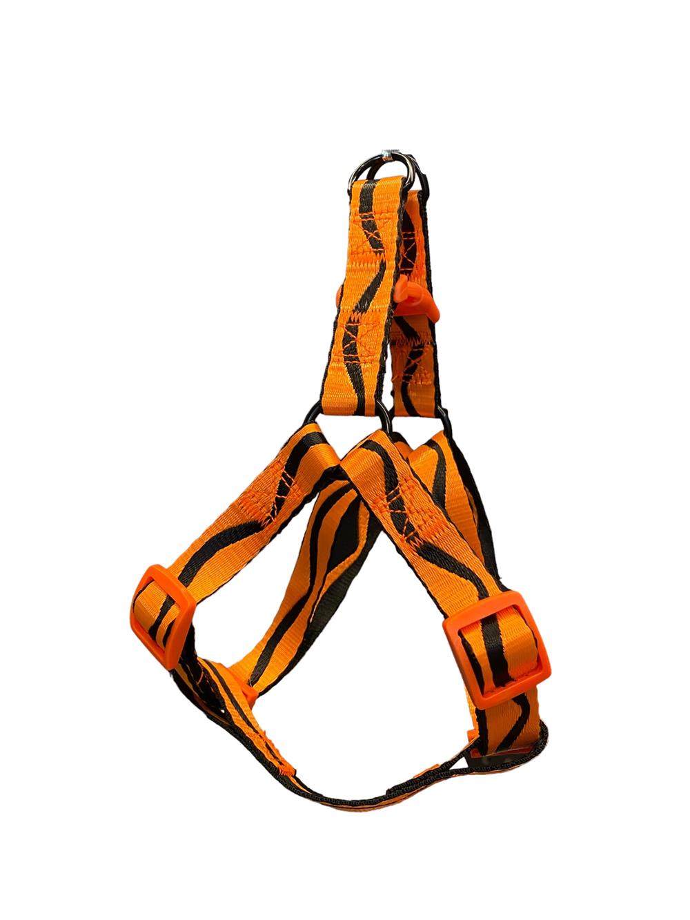 Neon Orange Wave Orta-Büyük Irk Köpek Göğüs Tasması (Göğüs: 60 cm x 80 cm)