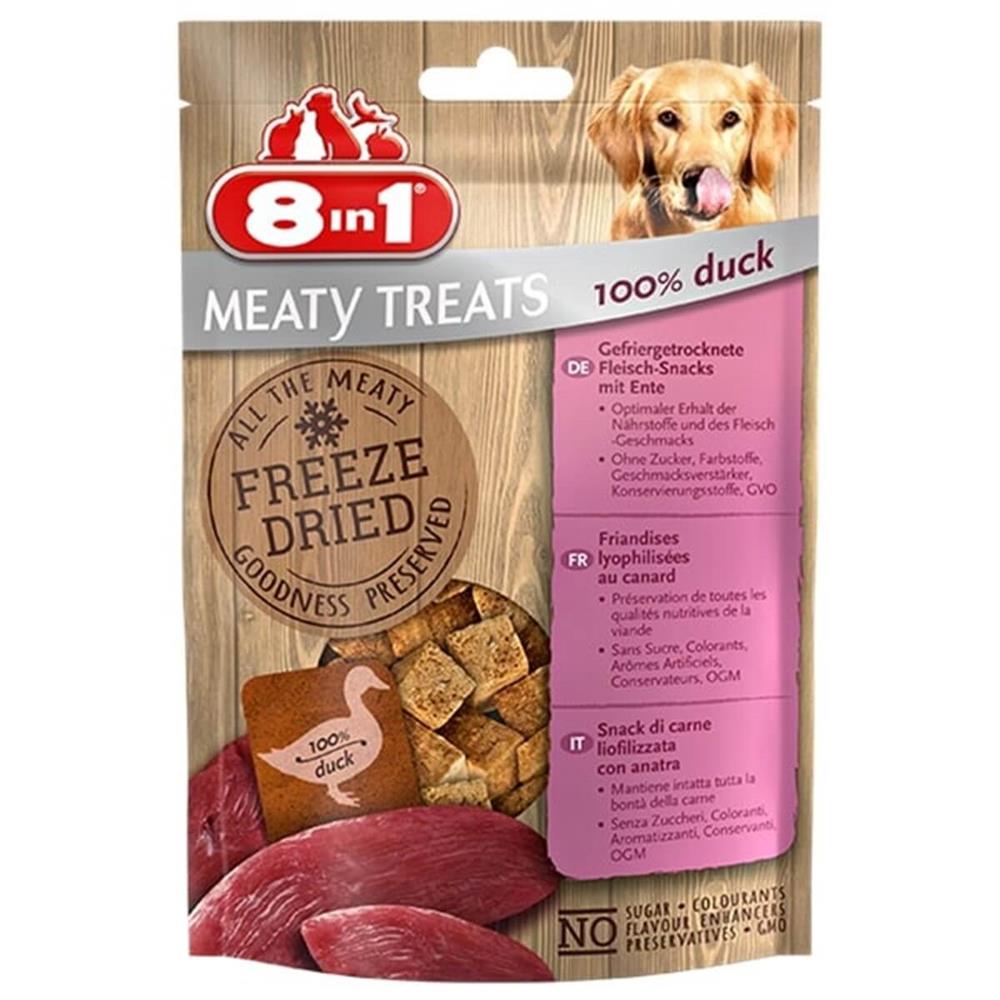 8 in1 Freeze Dried Ördekli Doğal Köpek Ödülü 50 Gr