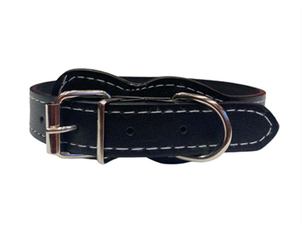 Siyah Deri Köpek Boyun Tasması 1,5 cm x 25-35 cm