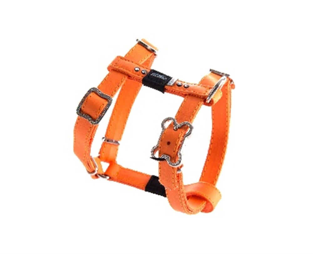 Rogz Luna Turuncu Deri Göğüs Tasması S 28 - 47 cm