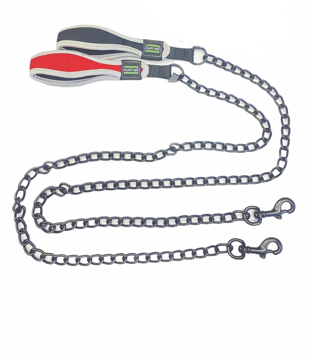 Yumuşak Saplı Zincirli Gezdirme Tasması 4 mm x 125 cm