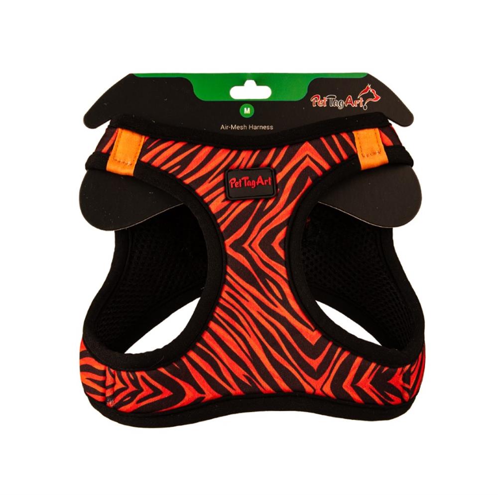 PetTagArt Soft Air-Mesh Flame Göğüs Tasması