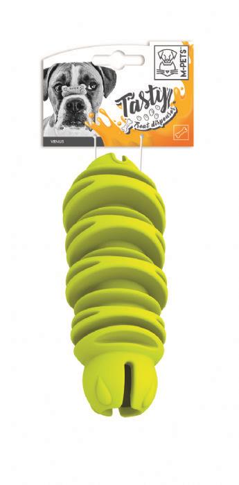 M-Pets Venüs Ödül Hazneli Kauçuk Köpek Oyuncağı 15 cm Yeşil